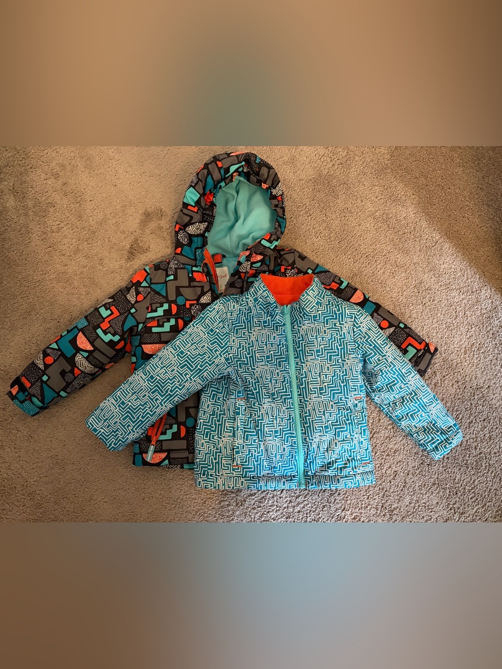 Cat & Jack Geometric Print Winter Coat